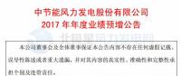 增幅112%！節(jié)能風(fēng)電預(yù)計2017年度實現(xiàn)凈利潤4.01億元