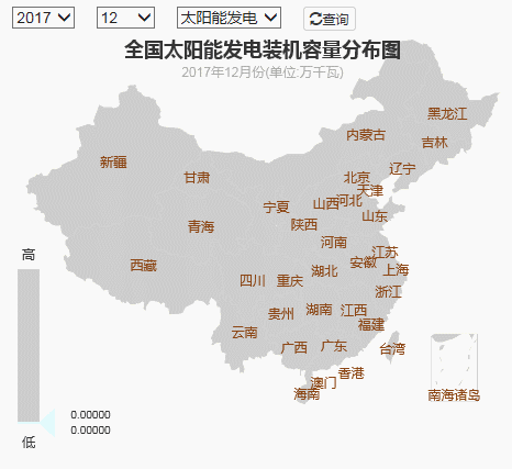 2017年全國(guó)電力發(fā)電，電力裝機(jī)版圖