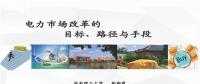 PPT | 電力市場(chǎng)改革的目標(biāo)、路徑與手段