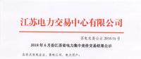江蘇 | 2018年6月集中競價交易結(jié)果：成交電量33.31億千瓦時！