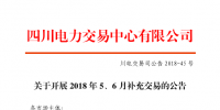 四川2018年5、6月補充交易7月5日展開(附時間安排)