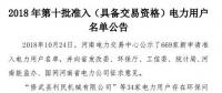 公示669家僅通過234家！河南2018年第十批準(zhǔn)入（具備交易資格）電力用戶名單