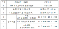 貴州電力交易中心2020年3月電力市場化交易時(shí)間安排