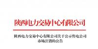 陜西電力交易中心對(duì)4家售電公司進(jìn)行市場(chǎng)注銷
